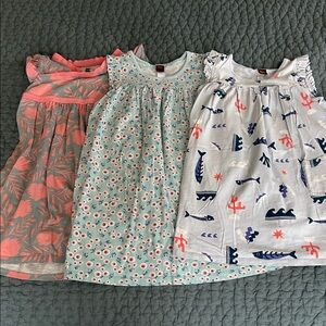 3-Pack Tea Sleeveless Dresses